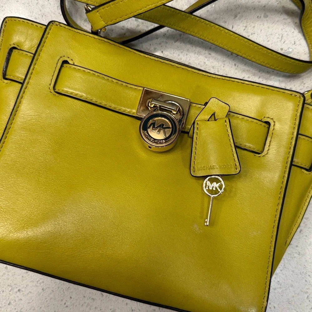 Michael Kors Apple Green Hamilton Crossbody